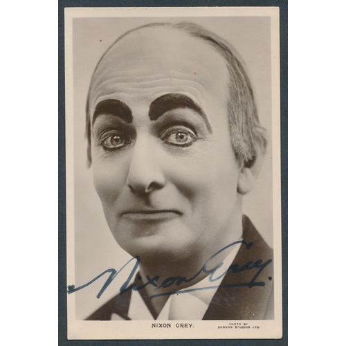 186 - Entertainment. Misc. coln. of signed film and theatre stars (approx. 48) incl. Nixon Grey, James Wel... 