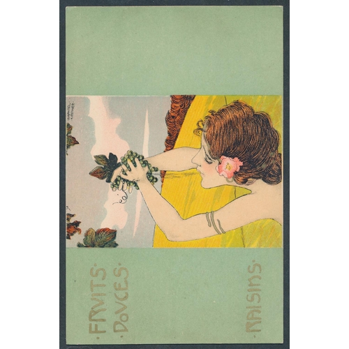 203 - Glamour. Raphael Kirchner coln. Fruits Douces (4), Geisha (1), Mikado (2) Santoy(1), Les Parfume (1)... 