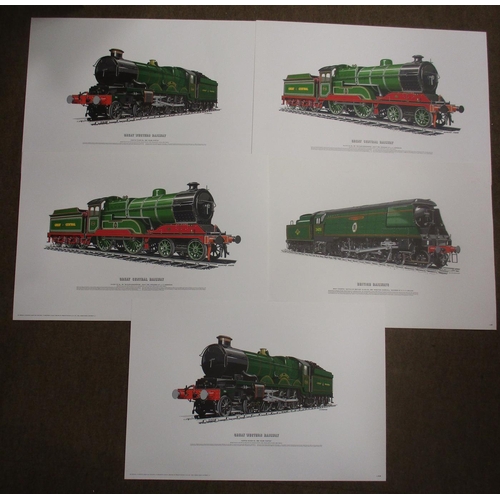 233 - Prescott-Pickup. Range of 13 prints of trains, featuring St. Paul & Pacific Railroad Balloon-Stack 4... 