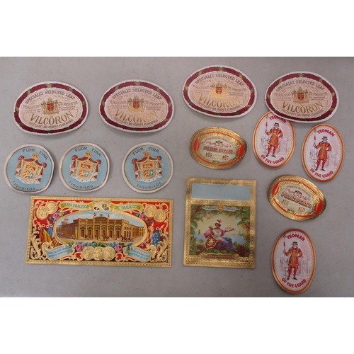 235 - Collection with a selection of hand painted cigar labels, prototype boxes (7, some never issued), se... 