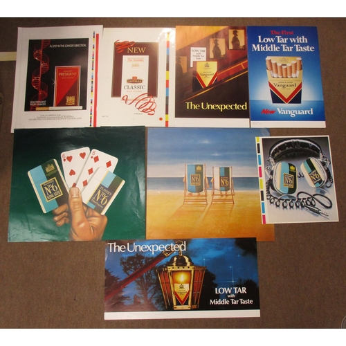 236 - Collection of tobacco artwork with original artwork for advert featuring JPS 10's (50 x 35cm), also ... 