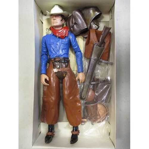 251 - Marx. Johnny West range with boxed Johnny West Action Cowboy and Chief Cherokee Action Indian and un... 