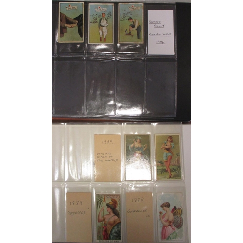 26 - Coln. of part sets and type cards, in 2 albums, several higher value cards, condition is mixed but g... 