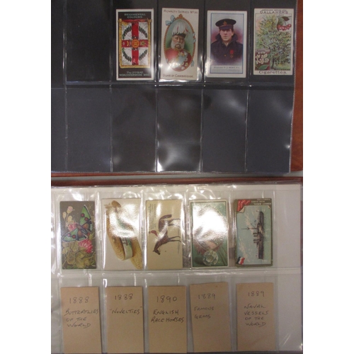 26 - Coln. of part sets and type cards, in 2 albums, several higher value cards, condition is mixed but g... 