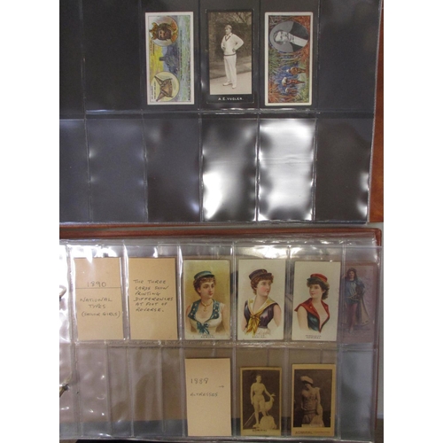 26 - Coln. of part sets and type cards, in 2 albums, several higher value cards, condition is mixed but g... 