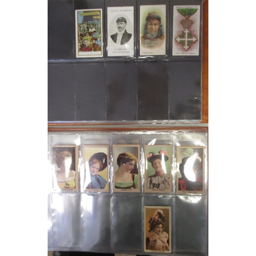 26 - Coln. of part sets and type cards, in 2 albums, several higher value cards, condition is mixed but g... 