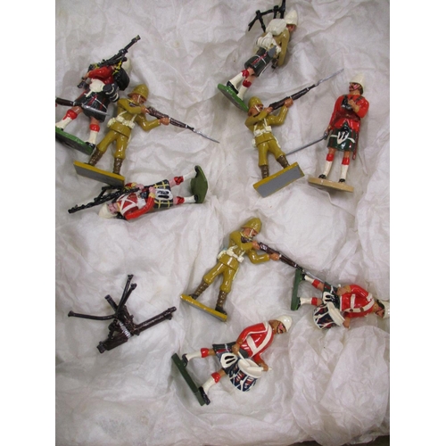 274 - Mixed soldier figures including plastic farm animals and figures, mounted figures, Egyptian camel co... 