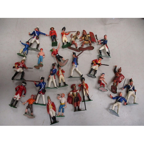 277 - Plastic range of figures by Timpo, Britains, Herald, Crescent etc with ACW, 7th Cavalry, Roman etc w... 