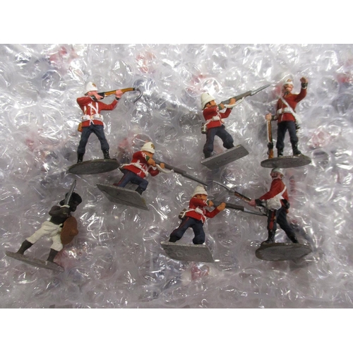 280 - Collection of mainly wargaming figures with mixed scales including 30mm, 25mm, 15mm, with ACW, Zulu ... 