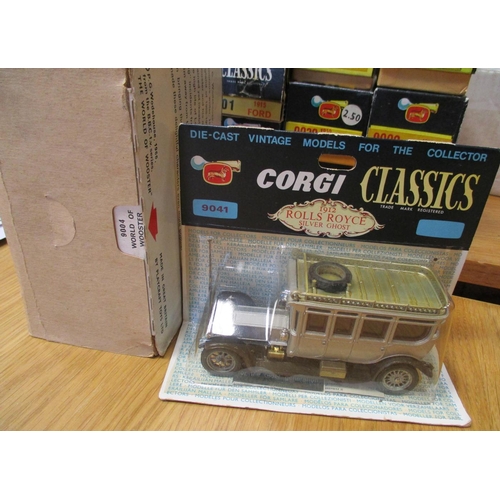 344 - Collection of Corgi Classics with World of Wooster Bentley No 9004, 1910 Daimler No 9021 (2), 1910 R... 