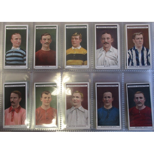 41 - Coln. of football complete and part sets, in an album, in variable cond., incl. Carreras Footballers... 