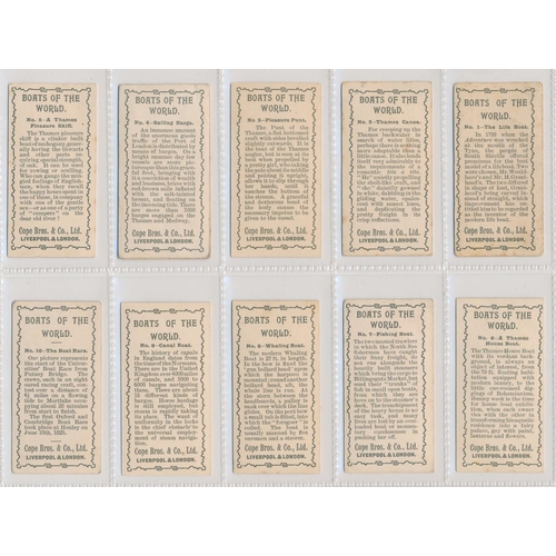 46 - Cope. 1910 Boats of the World set, in good cond., with some better, apart from 4 with creases. Cat. ... 