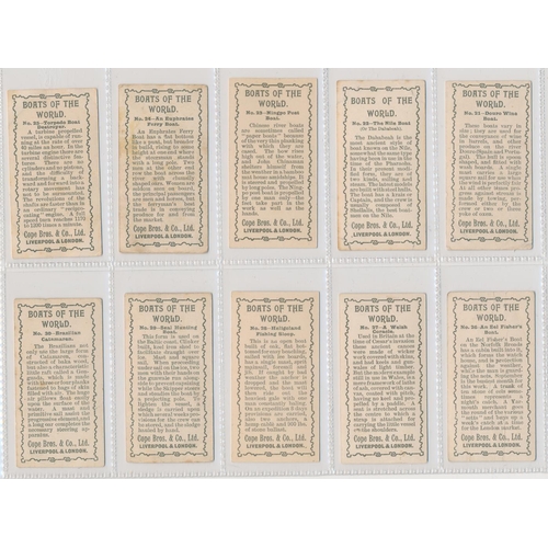 46 - Cope. 1910 Boats of the World set, in good cond., with some better, apart from 4 with creases. Cat. ... 