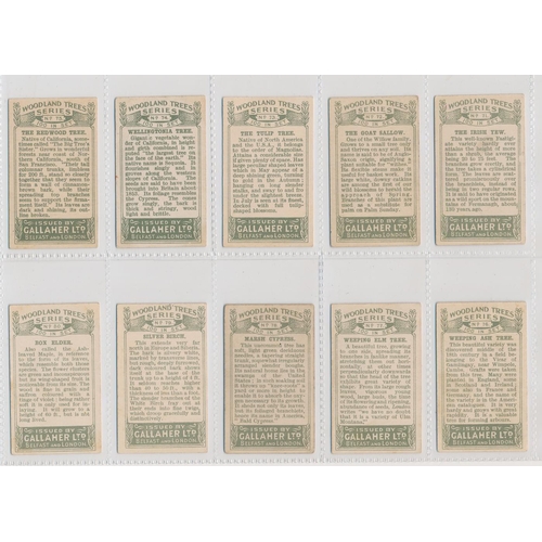 49 - Gallaher. 1912 Woodland Trees Series set, generally in good cond., with some better, apart from 10 p... 