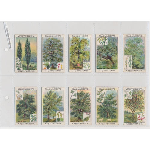 49 - Gallaher. 1912 Woodland Trees Series set, generally in good cond., with some better, apart from 10 p... 