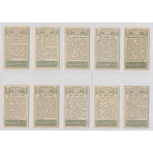 49 - Gallaher. 1912 Woodland Trees Series set, generally in good cond., with some better, apart from 10 p... 