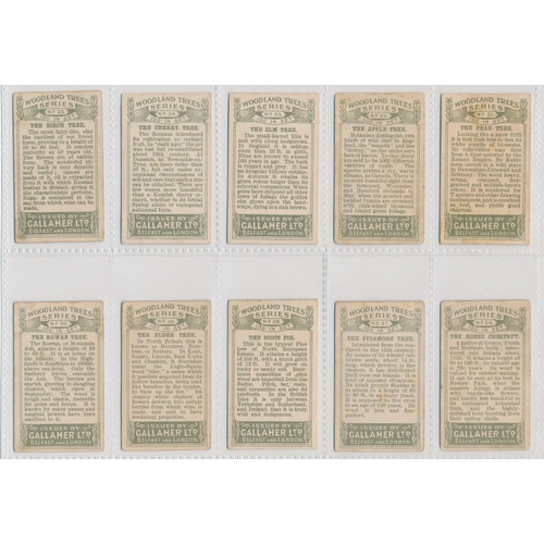 49 - Gallaher. 1912 Woodland Trees Series set, generally in good cond., with some better, apart from 10 p... 