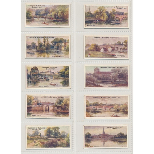 51 - Lambert & Butler. 1907 The Thames from Lechlade to London set, in good to very good cond., apart fro... 