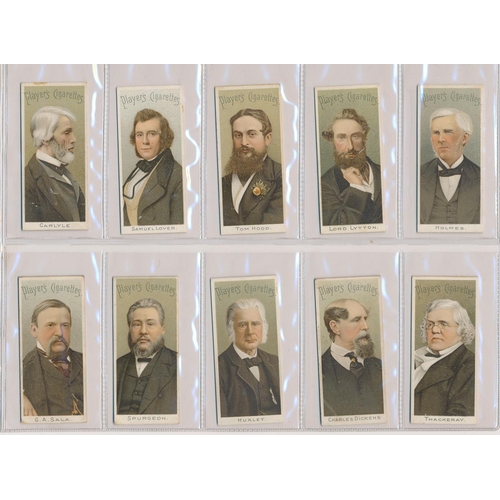 56 - Player. 1900 Famous Authors & Poets (narrow) set, in good to very good cond., the odd card has small... 