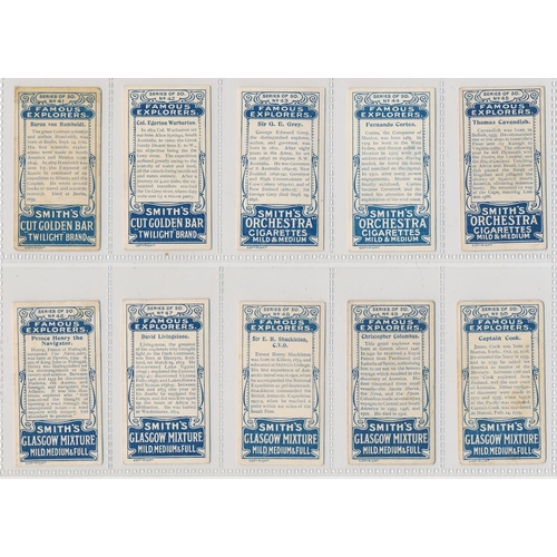 57 - Smith. 1911 Famous Explorers set, in fair to good cond., with some better, several have corner wear.... 