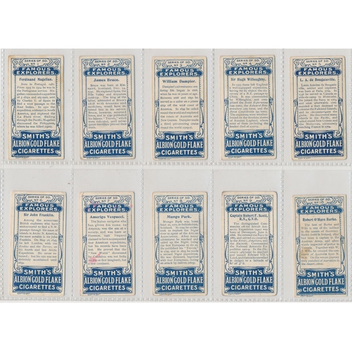 57 - Smith. 1911 Famous Explorers set, in fair to good cond., with some better, several have corner wear.... 