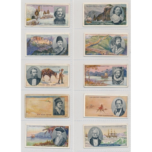 57 - Smith. 1911 Famous Explorers set, in fair to good cond., with some better, several have corner wear.... 