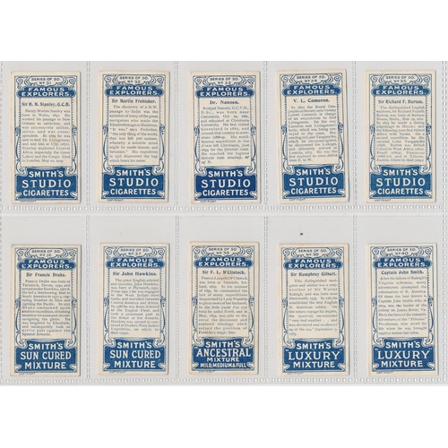 57 - Smith. 1911 Famous Explorers set, in fair to good cond., with some better, several have corner wear.... 