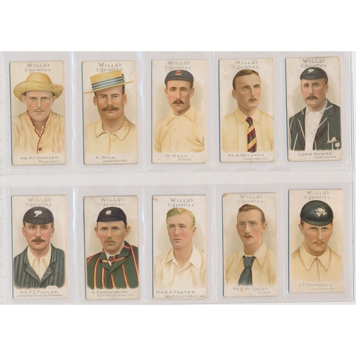 60 - Wills. 1901 Cricketer Series set of 50 (with vignettes), in fair to good cond., 6 have creases, seve... 