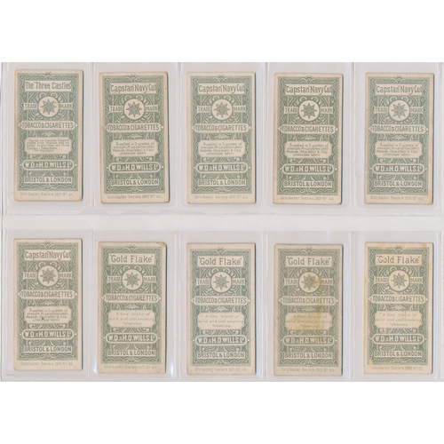 60 - Wills. 1901 Cricketer Series set of 50 (with vignettes), in fair to good cond., 6 have creases, seve... 