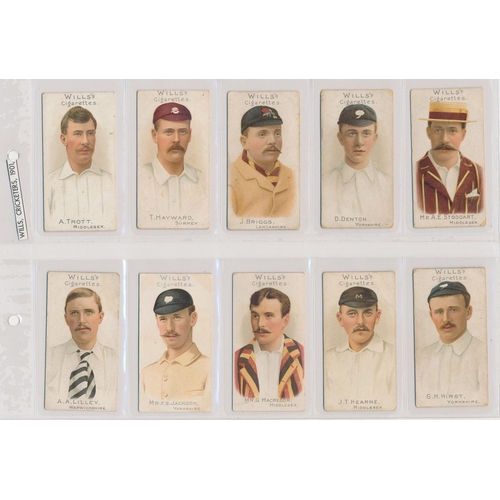 60 - Wills. 1901 Cricketer Series set of 50 (with vignettes), in fair to good cond., 6 have creases, seve... 