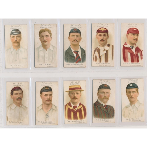 60 - Wills. 1901 Cricketer Series set of 50 (with vignettes), in fair to good cond., 6 have creases, seve... 