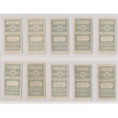 60 - Wills. 1901 Cricketer Series set of 50 (with vignettes), in fair to good cond., 6 have creases, seve... 