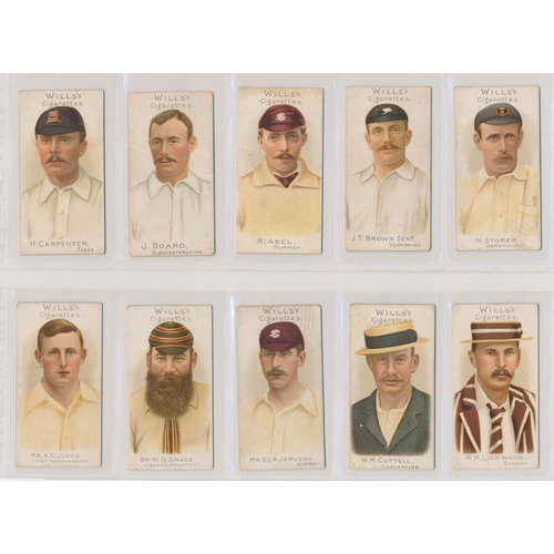 60 - Wills. 1901 Cricketer Series set of 50 (with vignettes), in fair to good cond., 6 have creases, seve... 