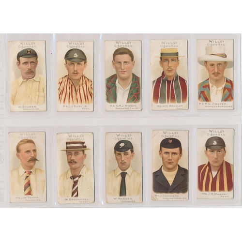 60 - Wills. 1901 Cricketer Series set of 50 (with vignettes), in fair to good cond., 6 have creases, seve... 