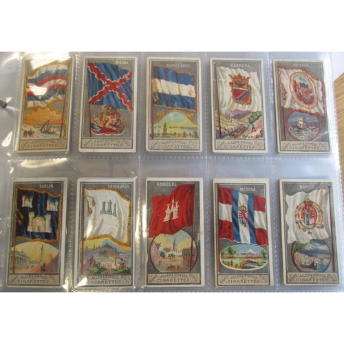 61 - Coln. of mainly part sets, in an album, in variable cond., incl. Allen & Ginter City Flags (10), Fla... 