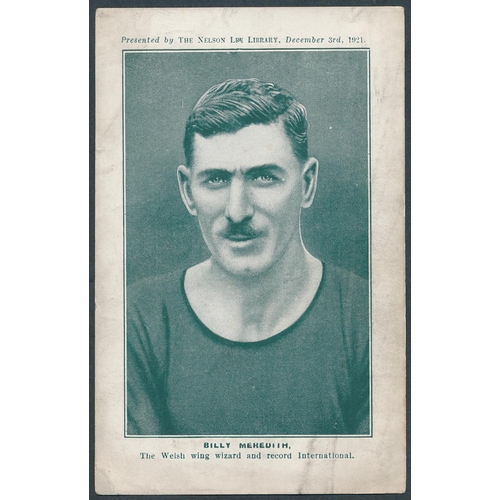 64 - The Nelson Lee Library. 1922 Footballers set of 10 including Billy Meredith, in fair to good conditi... 