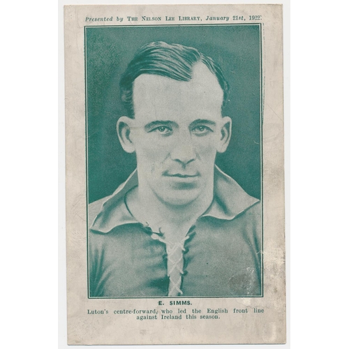 64 - The Nelson Lee Library. 1922 Footballers set of 10 including Billy Meredith, in fair to good conditi... 