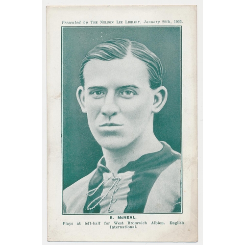 64 - The Nelson Lee Library. 1922 Footballers set of 10 including Billy Meredith, in fair to good conditi... 