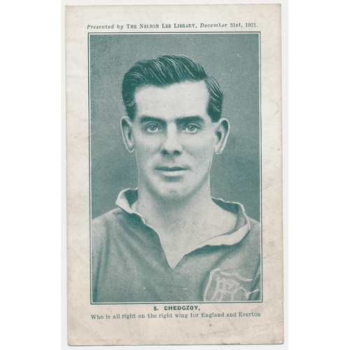 64 - The Nelson Lee Library. 1922 Footballers set of 10 including Billy Meredith, in fair to good conditi... 