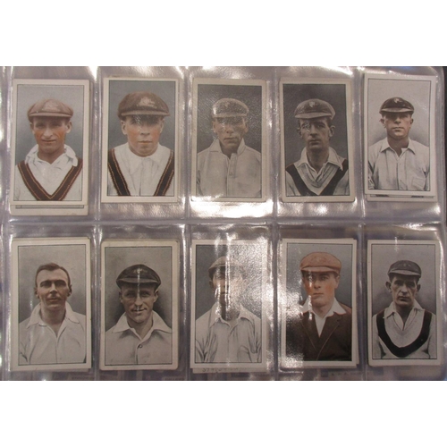 7 - Collection of cricket sets and part sets, in 3 albums, in variable cond., incl. Gallaher Famous Cric... 