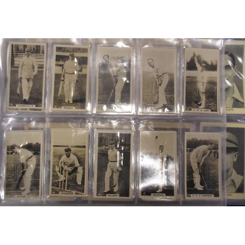 7 - Collection of cricket sets and part sets, in 3 albums, in variable cond., incl. Gallaher Famous Cric... 