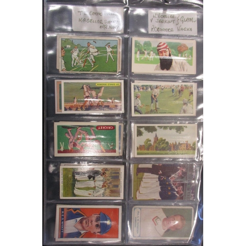 7 - Collection of cricket sets and part sets, in 3 albums, in variable cond., incl. Gallaher Famous Cric... 