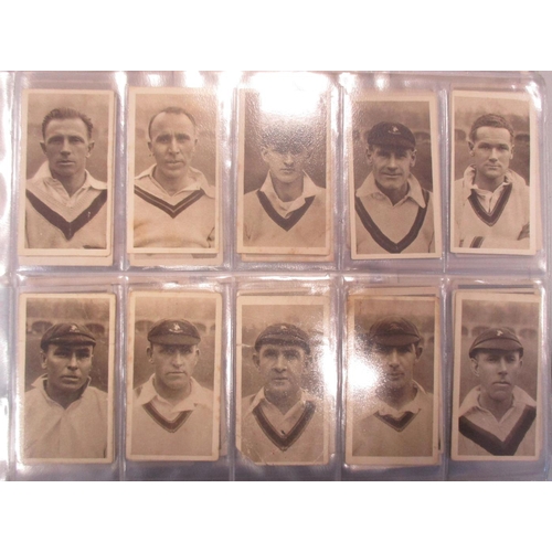 7 - Collection of cricket sets and part sets, in 3 albums, in variable cond., incl. Gallaher Famous Cric... 