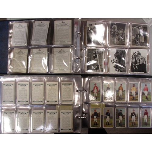 18a - Coln. of complete and part sets, in albums, in variable cond., incl. Anstie Racing Series 1-50 set, ... 