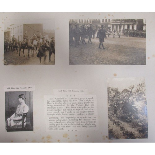 77 - Two 1914-1920s photo albums/scrap books belonging to Cecily Gaisford St Lawrence of Howth Castle in ... 