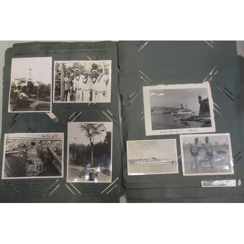 84 - Range of photo albums with:
1. Collection in 3 photo albums and loose attributed to 1427847 LAC J.M.... 