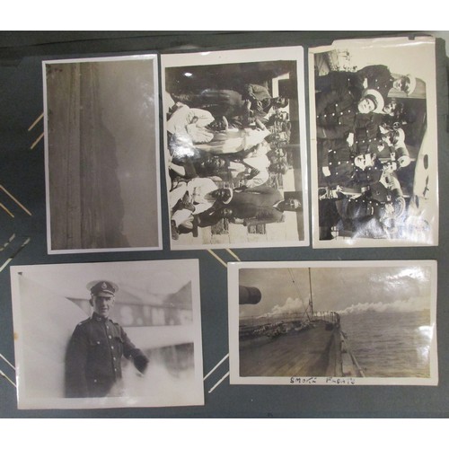 84 - Range of photo albums with:
1. Collection in 3 photo albums and loose attributed to 1427847 LAC J.M.... 