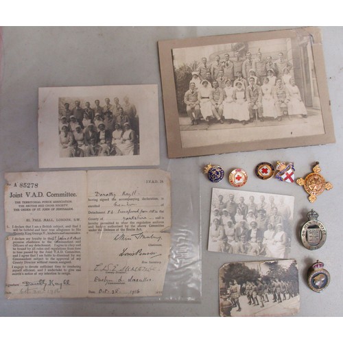 68 - WW1 Nurse’s collection to Miss Dorothy Kayll VAD No 54 (Yorkshire) who served at Facial Injury Hospi... 