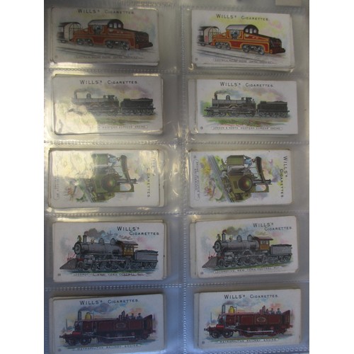 40 - Coln. of complete and part railway sets, in an album, in variable cond., incl. Churchman Landmarks I... 