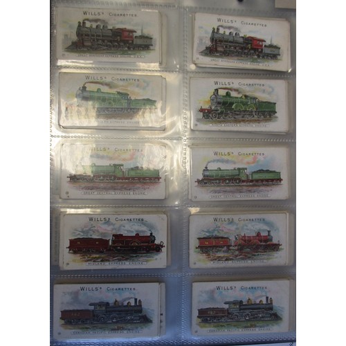 40 - Coln. of complete and part railway sets, in an album, in variable cond., incl. Churchman Landmarks I... 